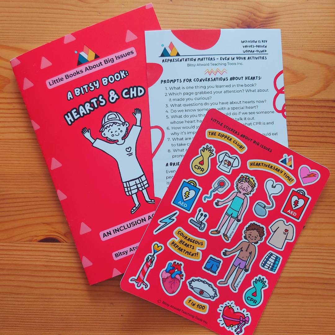 A Bitsy Book - Hearts & CHD (a colouring & sticker activity)