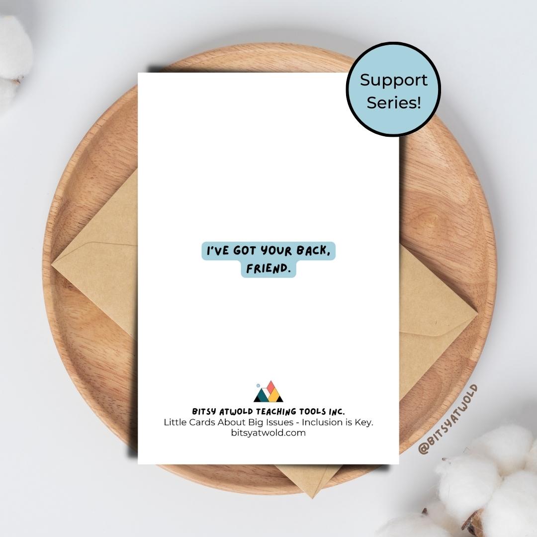 "Support Series" greeting card - light blue