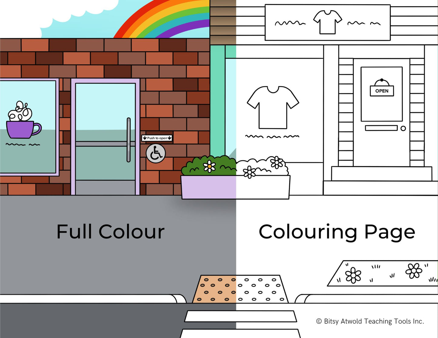 Background & Coloring Sheet - Mobility