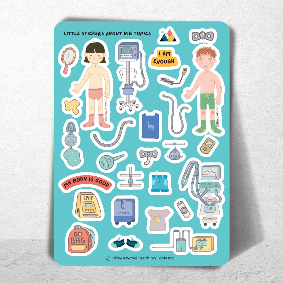 Sticker Sheet - Trach & Breathing