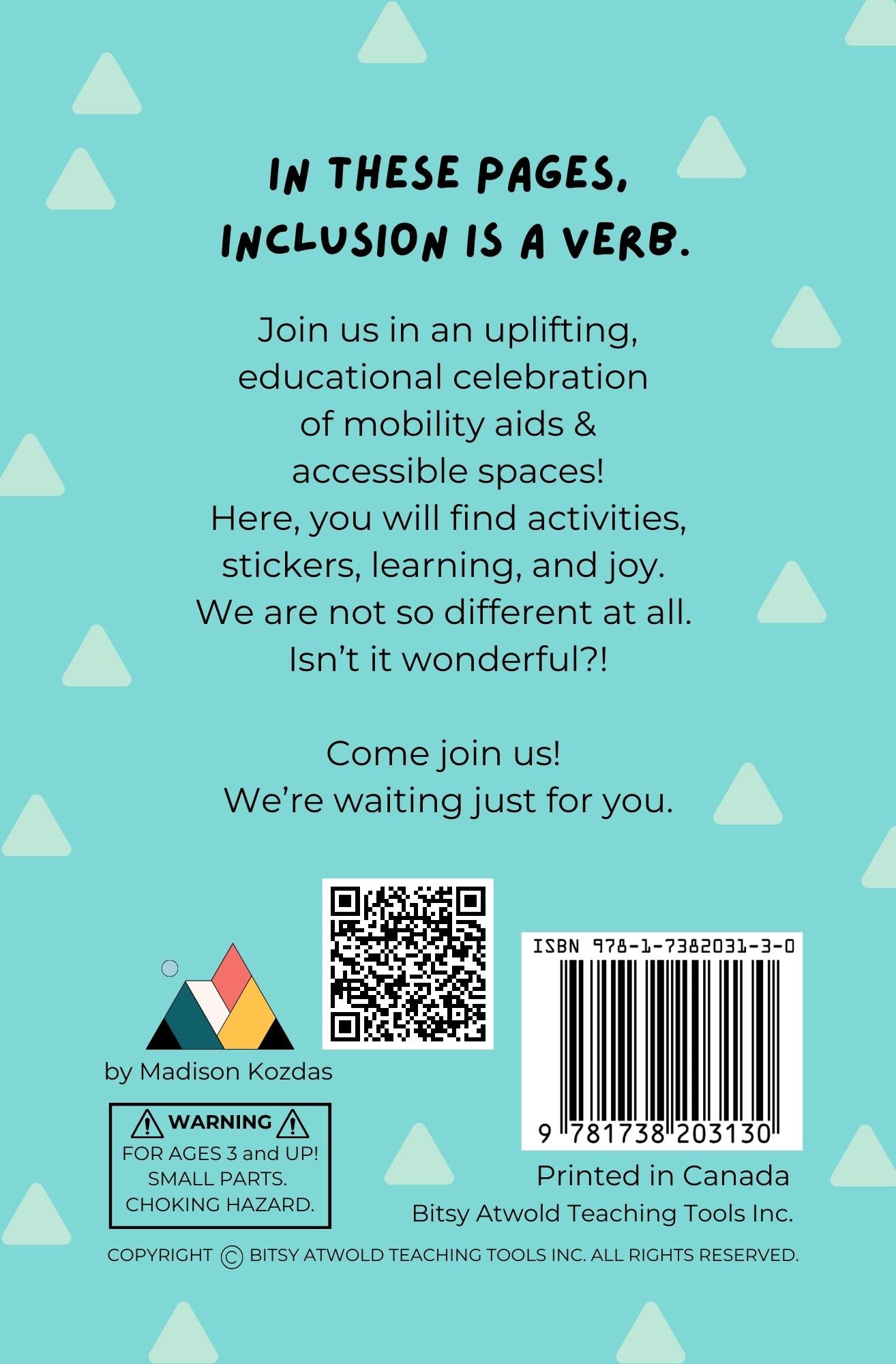 A Bitsy Book: Mobility Aids & Accessible Spaces (a colouring & sticker activity)