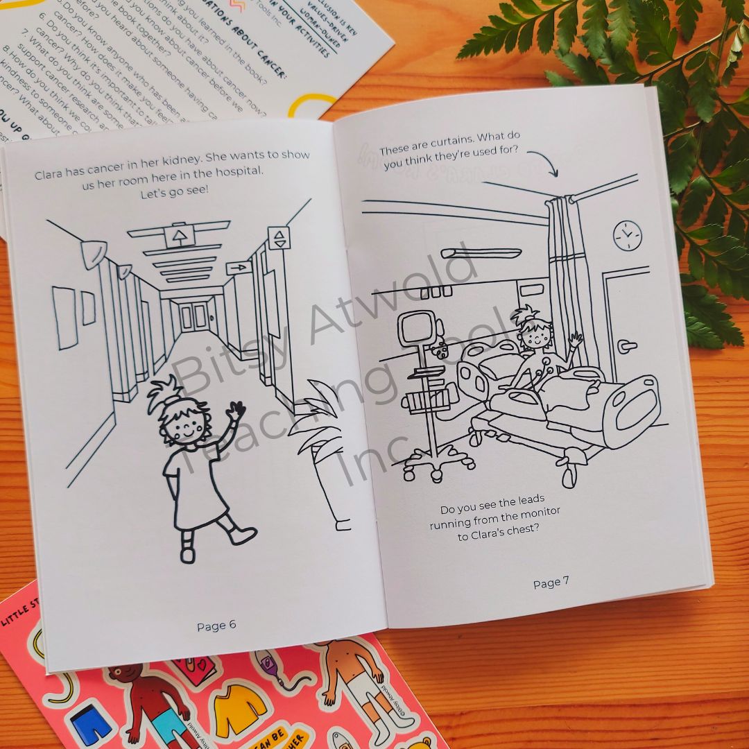 A Bitsy Book: Cancer (a colouring & sticker activity)