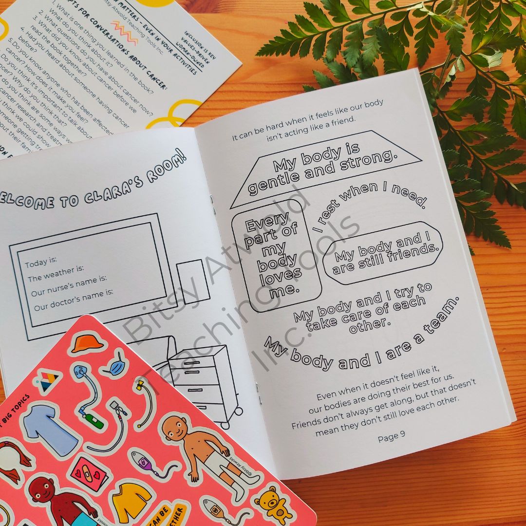 A Bitsy Book: Cancer (a colouring & sticker activity)