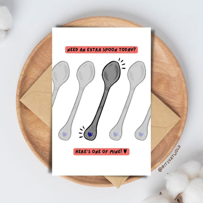 "Spoonie Support" greeting card