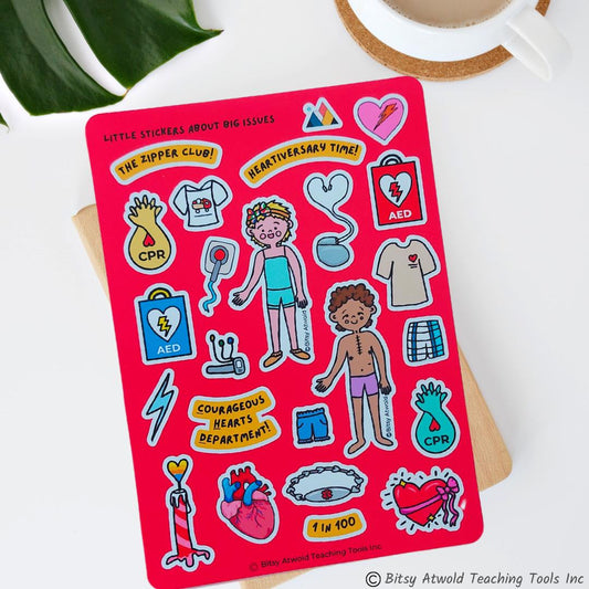 Sticker Sheet - Hearts & CHD