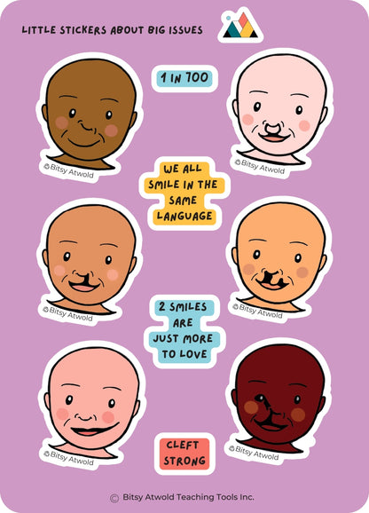 Sticker sheet: Different Clefts! (PREORDER)