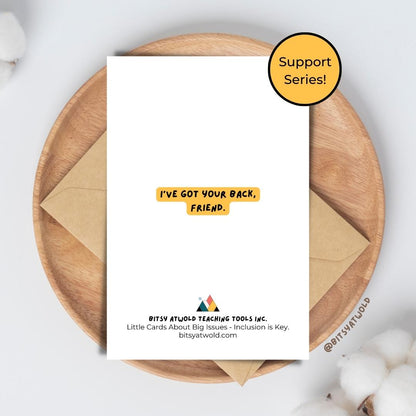 "Support Series" greeting card - gold