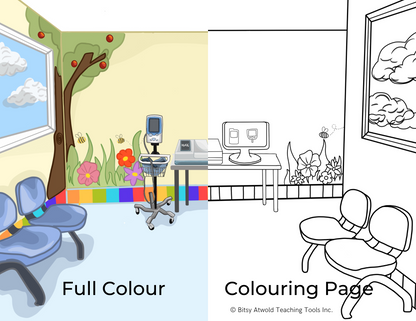 Diabetes - background & coloring sheets